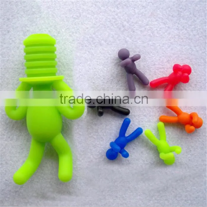 6 Piece Wine Glass Marker Set With Bottle Stopper Wine Bottle Stopper with Wine Glass Markers silicone bottle stopper