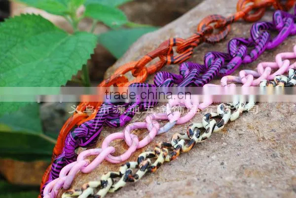 blue to green color o shape necklace chain 20.3*15.1mm