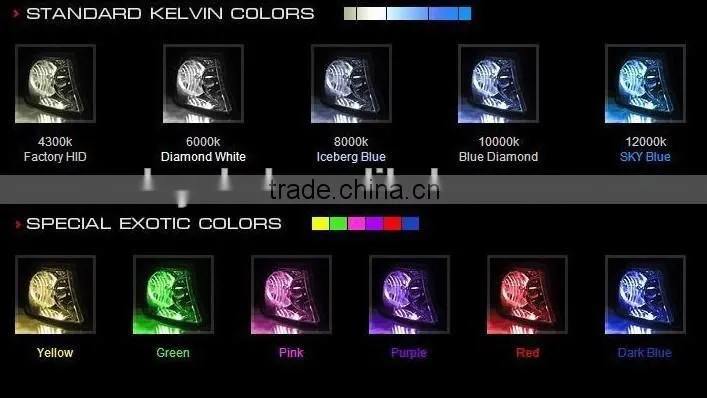 Top quality for HID xenon lights 3000K to 30000K for automotive lights for cnlight H8