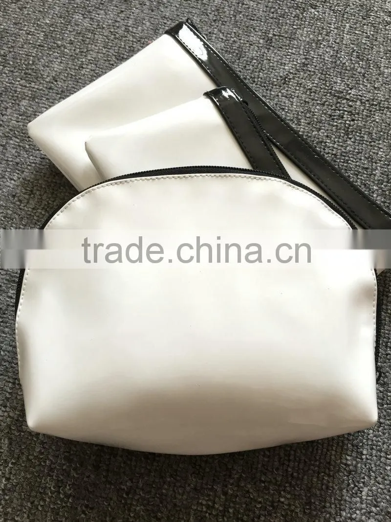 customized LOGO printed recycled PU leather cosmetic bag