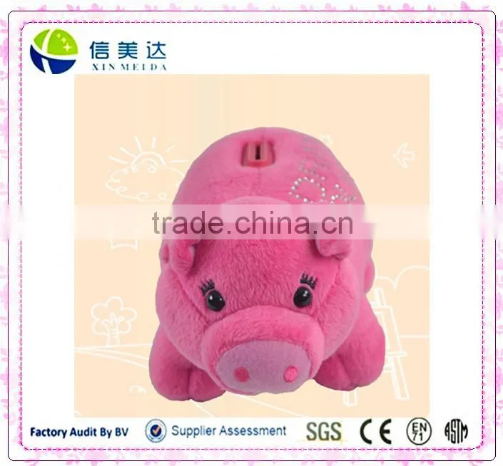 Cuddly piggy bank plush toy pig money-box toys for kids