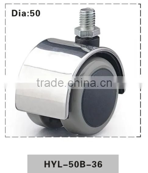 Hot selling products alibaba china wheel castor wheel with screw pin white pu and alloy wheel 50mm in china mainland