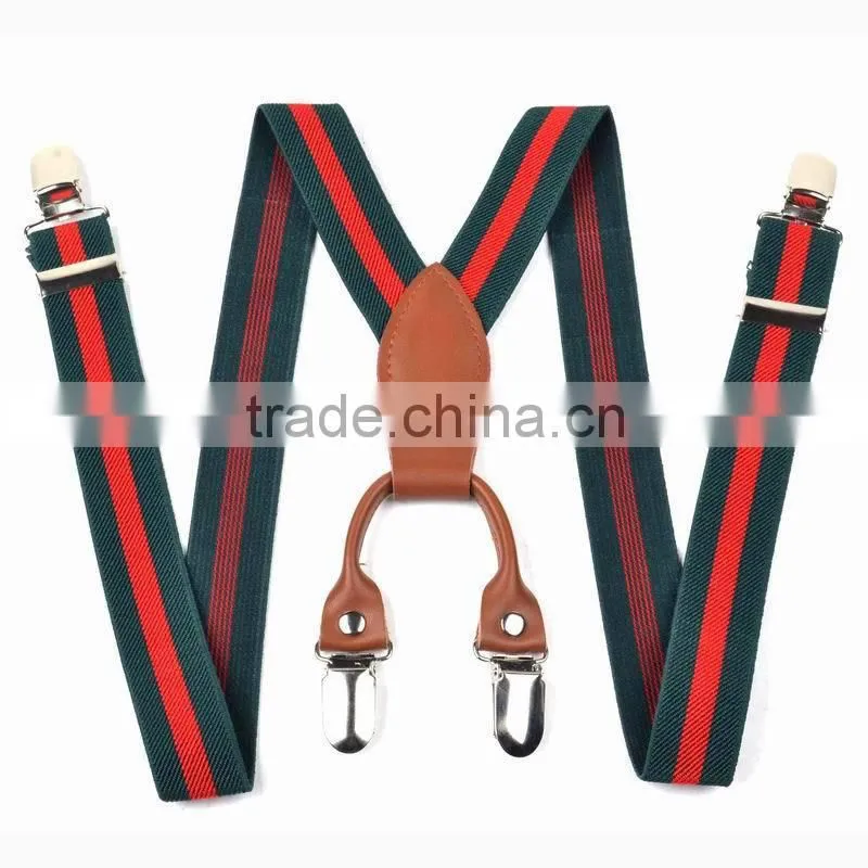 High Quality Genunine Leather Fittings Kids Suspender Clips
