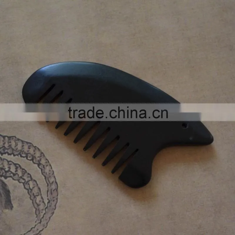 female Natural black nephrite comb