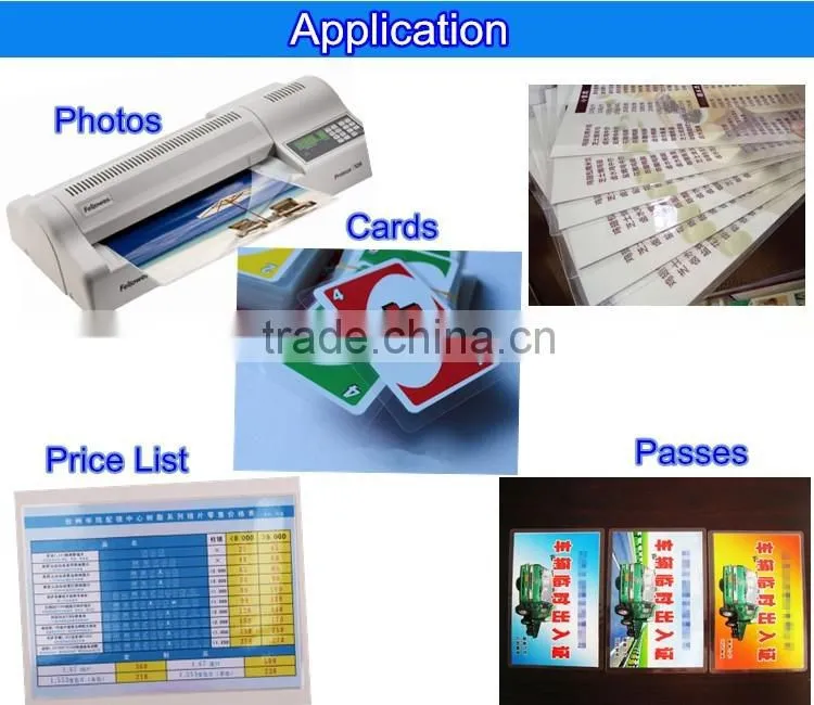 75mic 80mic 100mic Laminating Pouches Laminating Pouch Film Factory Laminations For Cards Documents