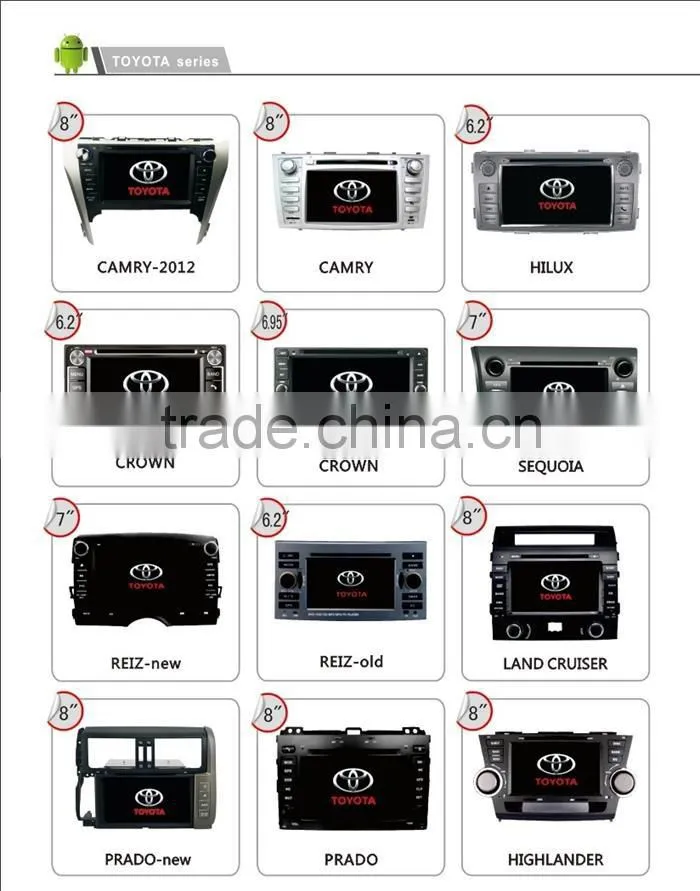 Quad core 1024*600 resolution Android 5.1.1 car audio system yaris with 3G WIFI GPS Radio