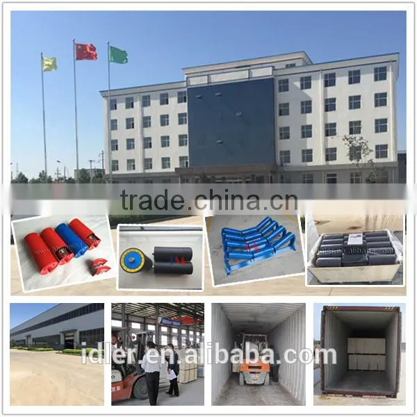 Q235 steel conveyor belt roller frame for rock crushing JMS532