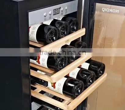 80L refrigerated wooden wine cabinet