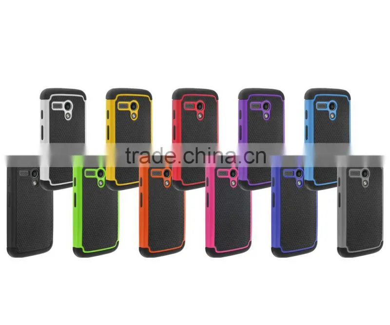 Cell phone hybrid shockproof hard case for moto g