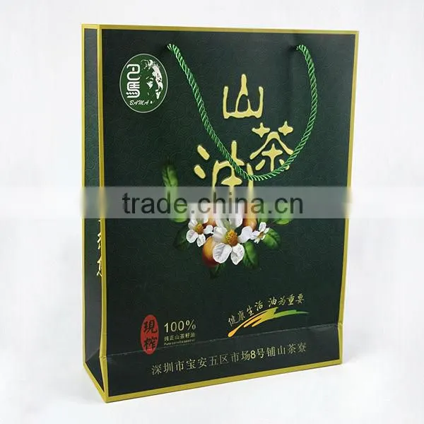 Paper Bag with handle shopping bag green and environmental bag