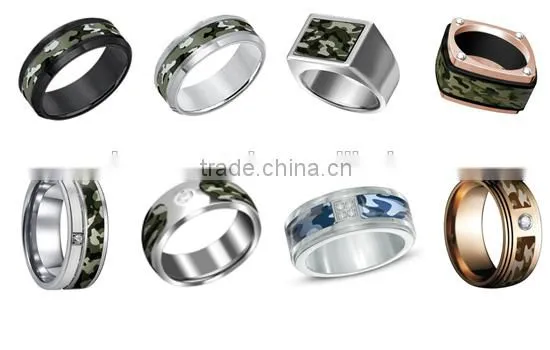 Gold titanium ring carbon fiber ring 8mm titanium carbon fiber ring