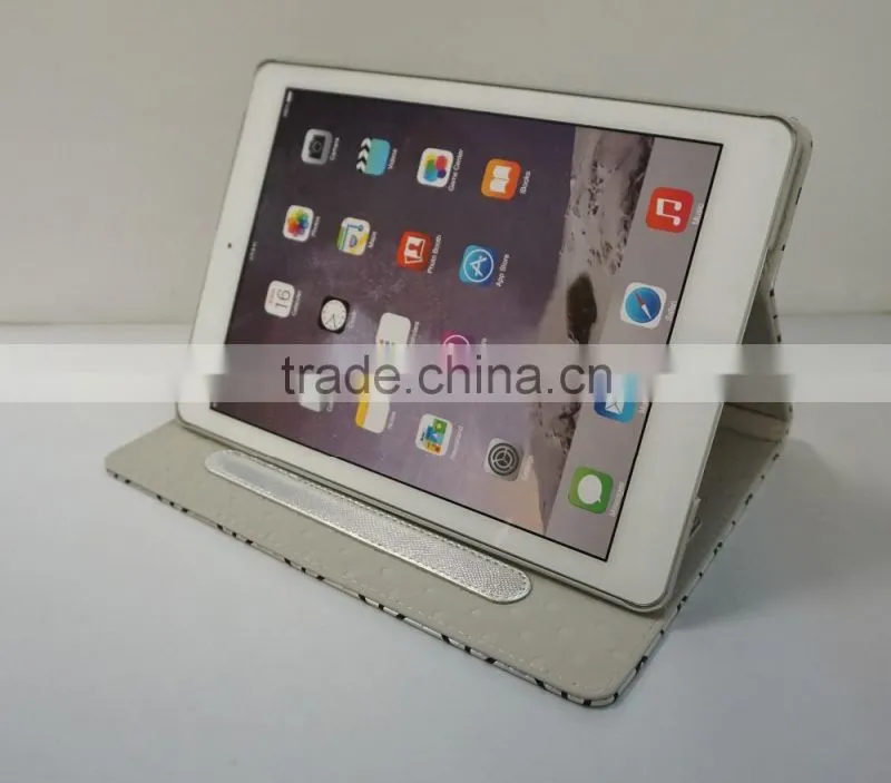 Wholesale OEM premium shiny laser pu leather stand case for iPad pro