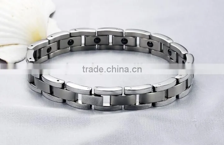 KSTONE 2015 Classic Style 316L Stainless Steel Magnetic Energy Bracelet for Men