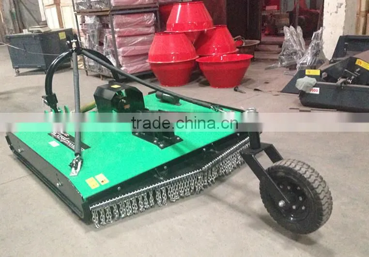 CE Tractor Mounted 3 Point Rotary Slasher Mower PTO Shaft Driven with Slip Clutch and Rear wheel