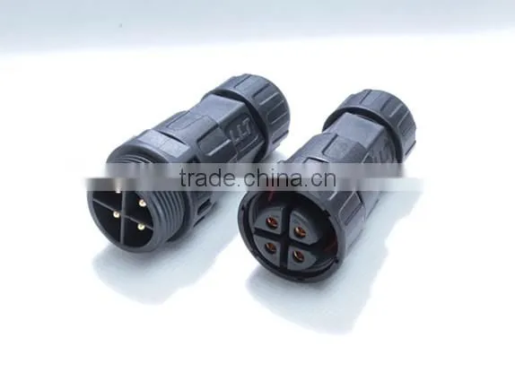 LLT 4 pole bulkhead waterproof connector