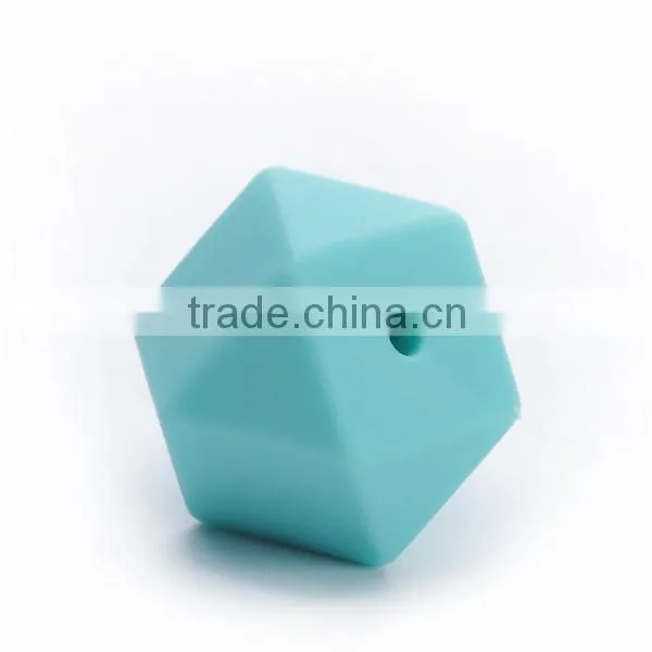 BPA Free FDA Approved Hexagon Grey Marble Silicone Beads for DIY silicone necklaces