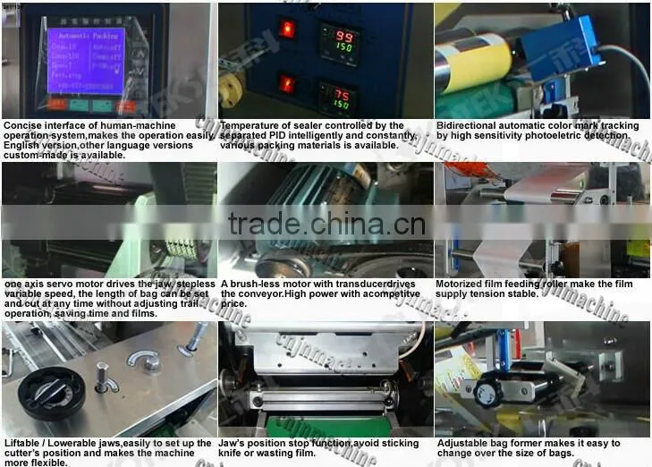 CE Approved Automatic Pillow Pouch Cookies Packing Machine