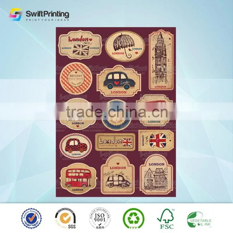 Alibaba china classical printing sticker book