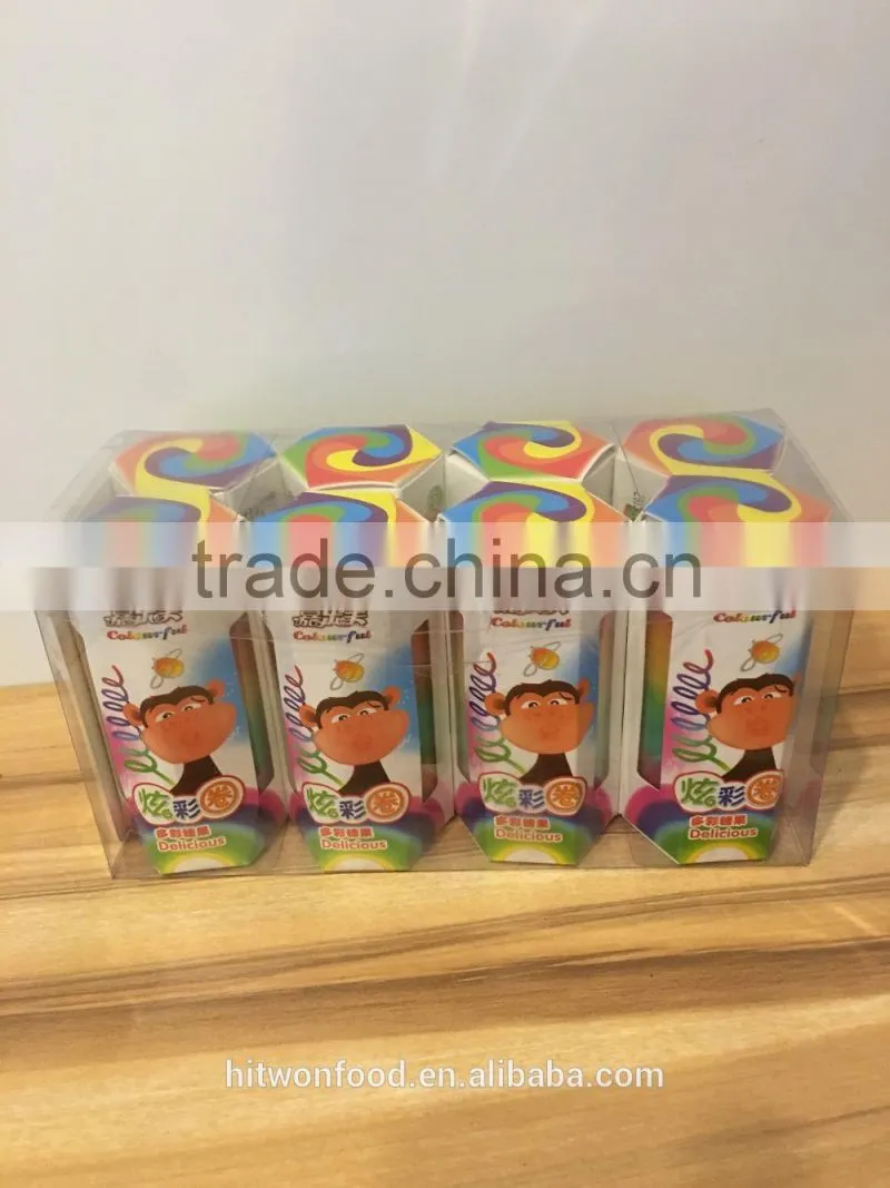 Hitwon rainbow roll candy coated soft candy with toy