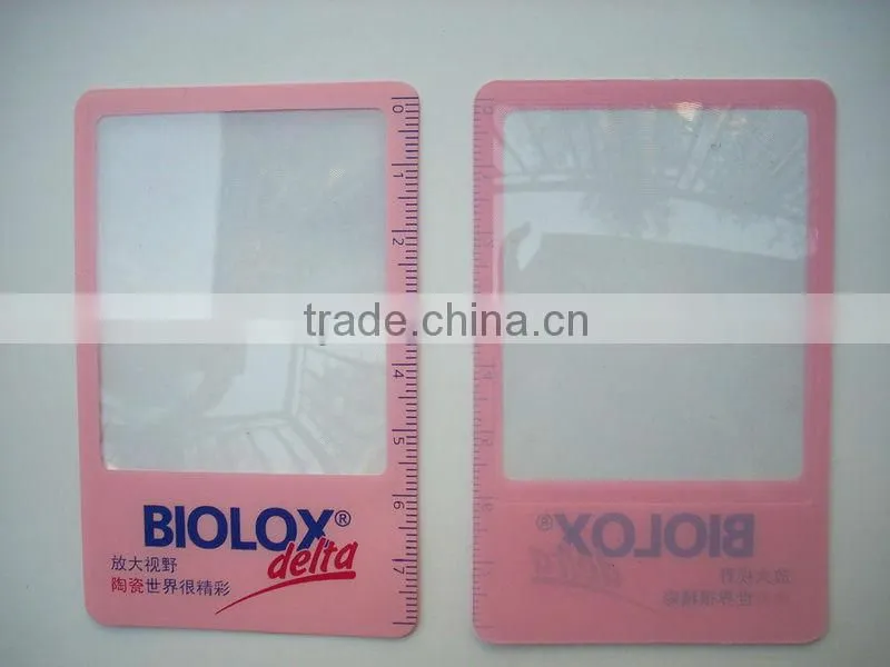 Magnifier rulers with color printing, plastic ruler magnifier ruler