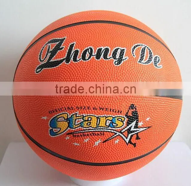 NIVE factory hot sell size 7 rubber basketball with competitive price from China
