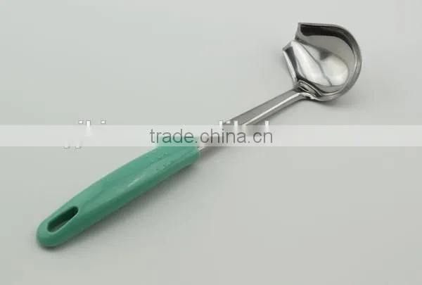 stainless steel gravy ladle with plastic handle