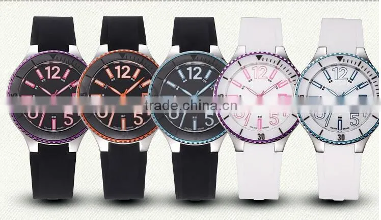 High quality top grade New Design Rhinestone Silicone Ladies Watch Women Watch