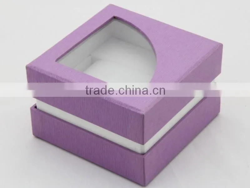 Handmade High Quality Watch Box with pvc clear window