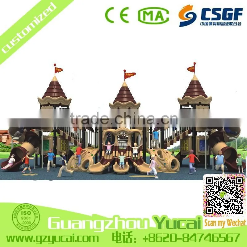 manufacture new design children playground slide equipment outdoor