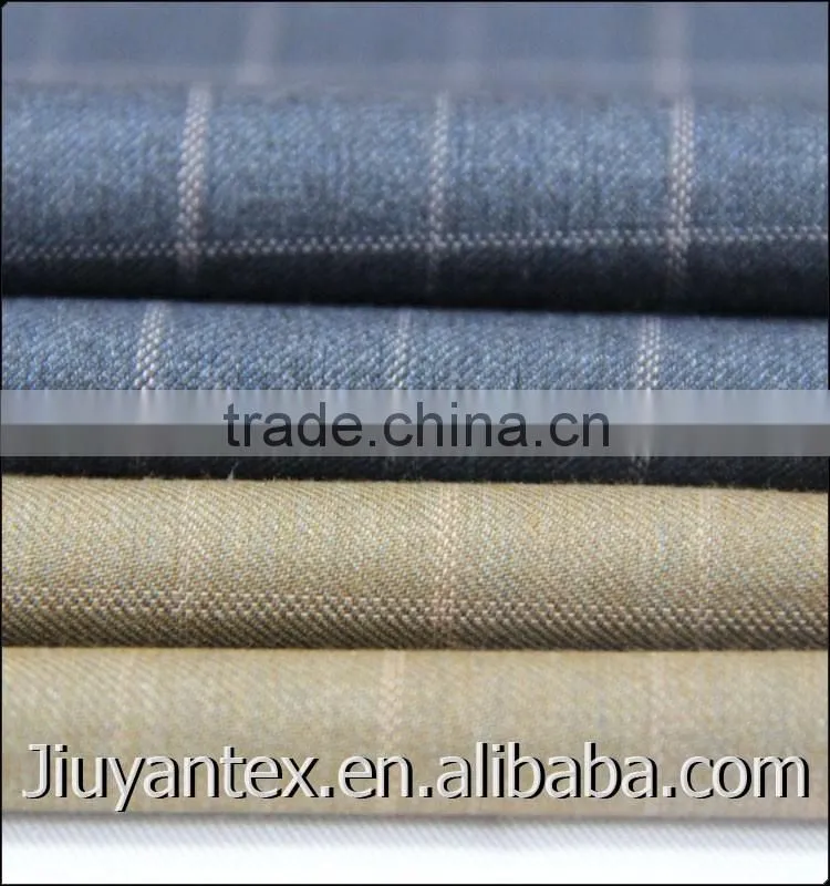 China supplier high quality poly rayon tr England classical checks design man leisure coat pant trousers suiting textile cloth