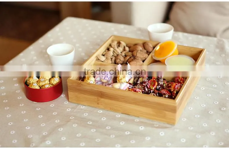 Fujian Xingyuan Bamboo Material Dry Fruit Tray, Candy Box with Lid