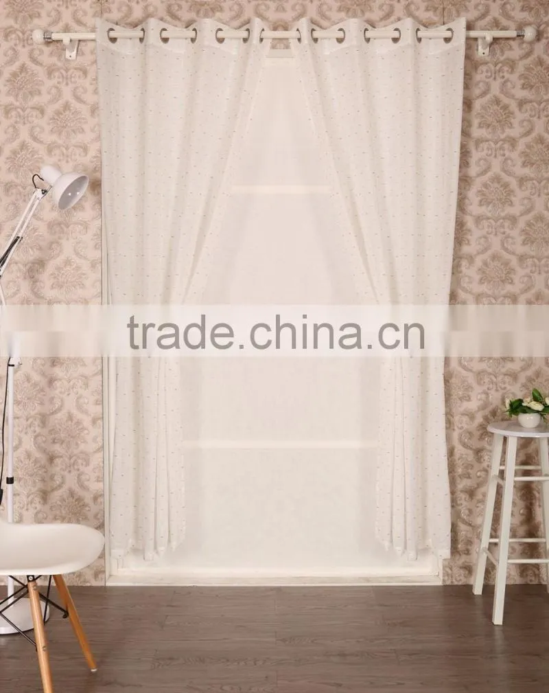 sheer polyester voile eyelet curtain drapes