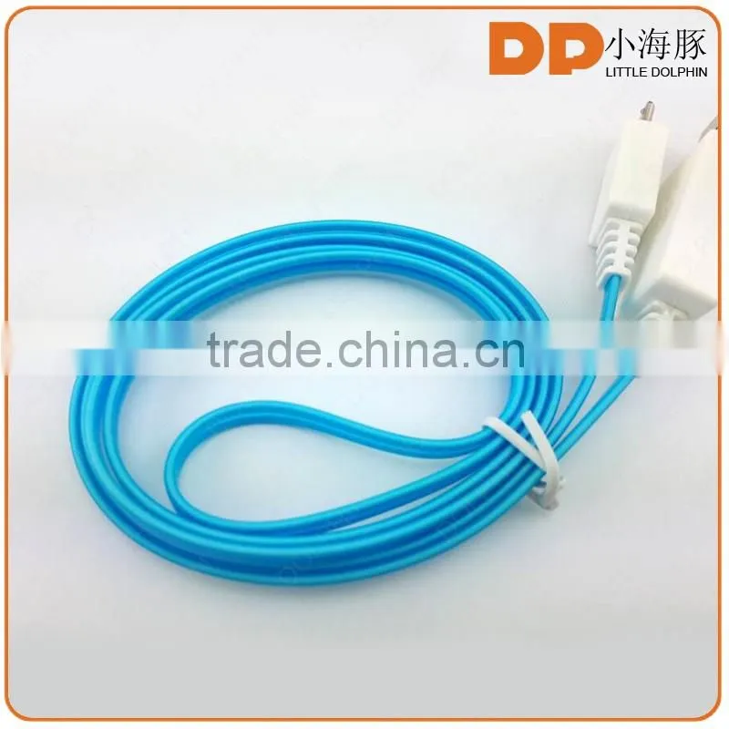 2016 trending products 8 pin charger data cable falshing LED light usb cable