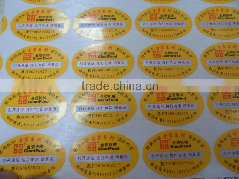 Telecom security No. label