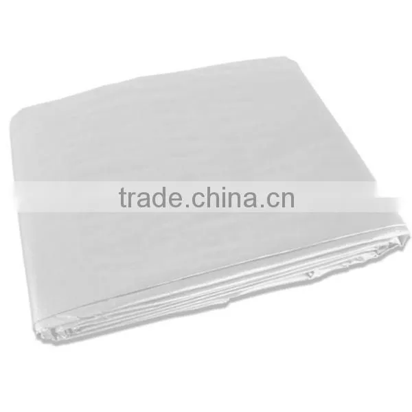 2015 hot sale white color PE tarpaulin with aluminum eyelets