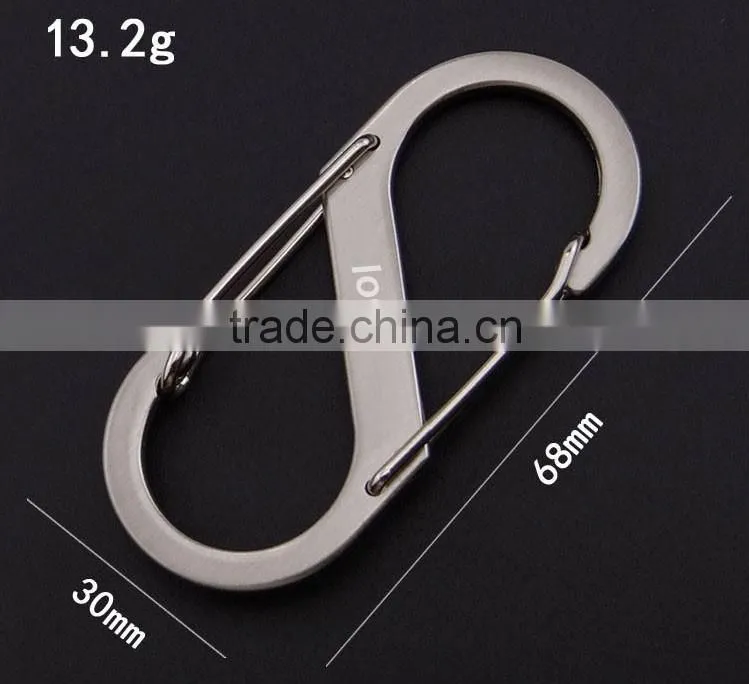 Wholesale zinc alloy 8 shaped carabiner, metal carabiner