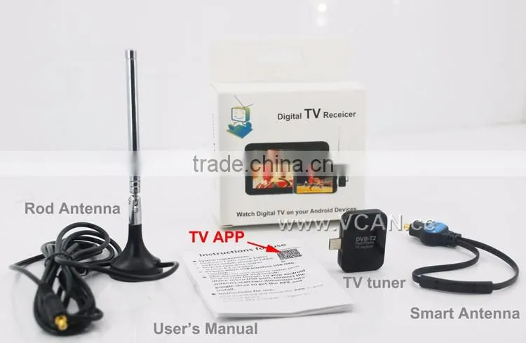 DVB-T2S Micro USB Digital DVB-T DVB-T2 TV Tuner Receiver for android pad dvb-t mpeg4 usb tv tuner