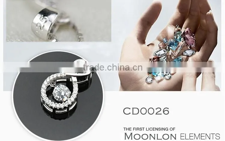 Hot sell cubic zirconia pendant, silver jewelry online Wholesale Made in China