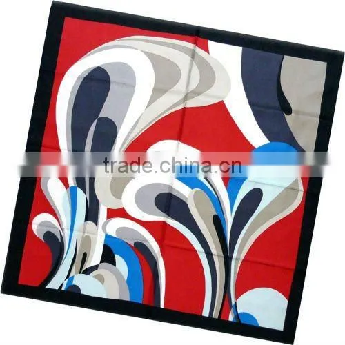 Lady's Fashion Print Silk Twill Square Scarves