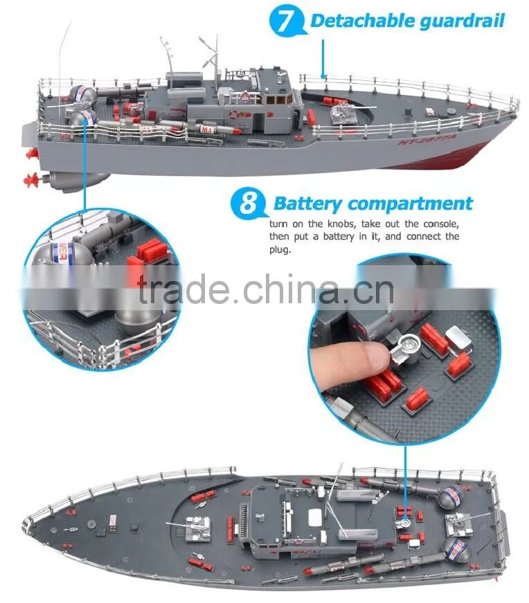 1:115 RC RTR Battleship Radio Control Missile Warship R/C Boat