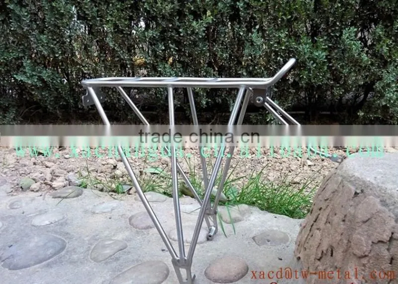 XACD titanium bicycle rear rack with handing brush capacity 25kg Ti bicycle rear rack