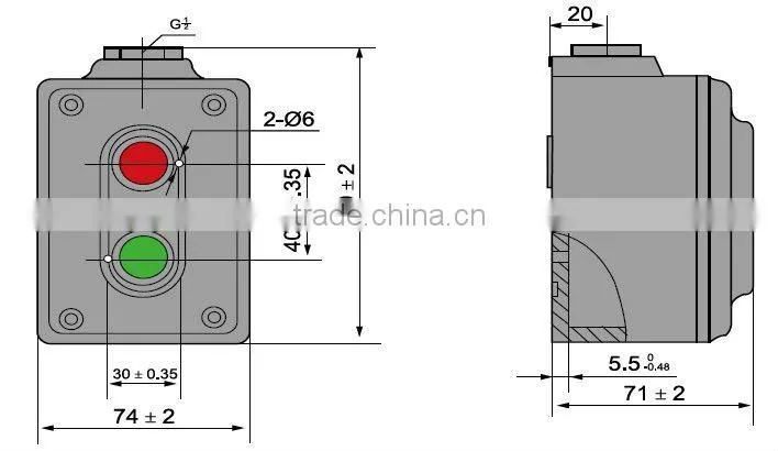 master control gear series trasfer switch ,switch group control box start switch LA4-2H