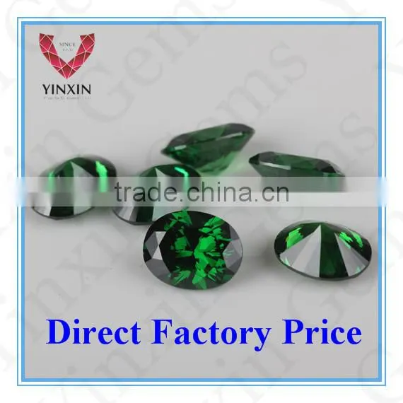 Factory Price Gems for Ring/Man-made Green Gems for Jewelry
