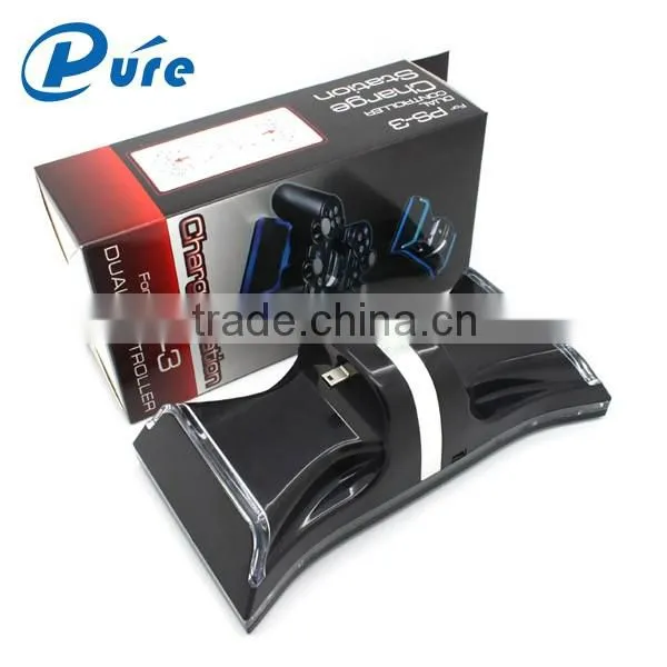 2 in 1 charging dock for SONY PS3 charger dock for PS3 charger for PS3 controllers/joysticks