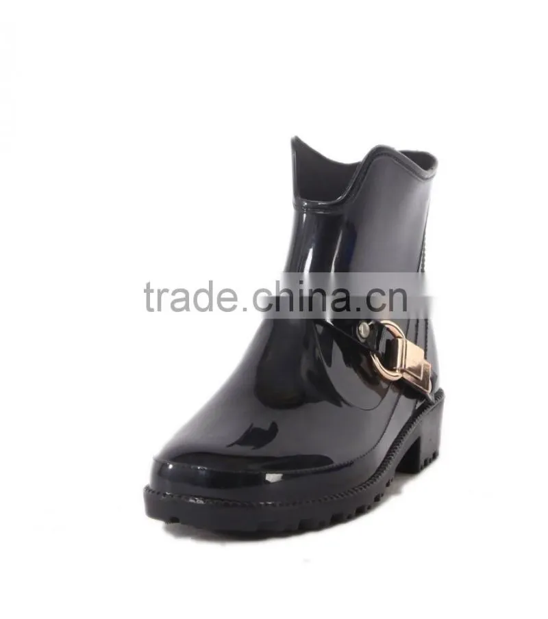 High quality cheap PVC ankle boots, garen PVC rain boots for women