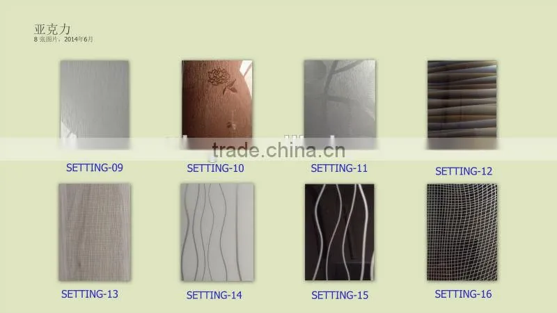 No -Wave Acrylic Faced MDF panels for wardrobe