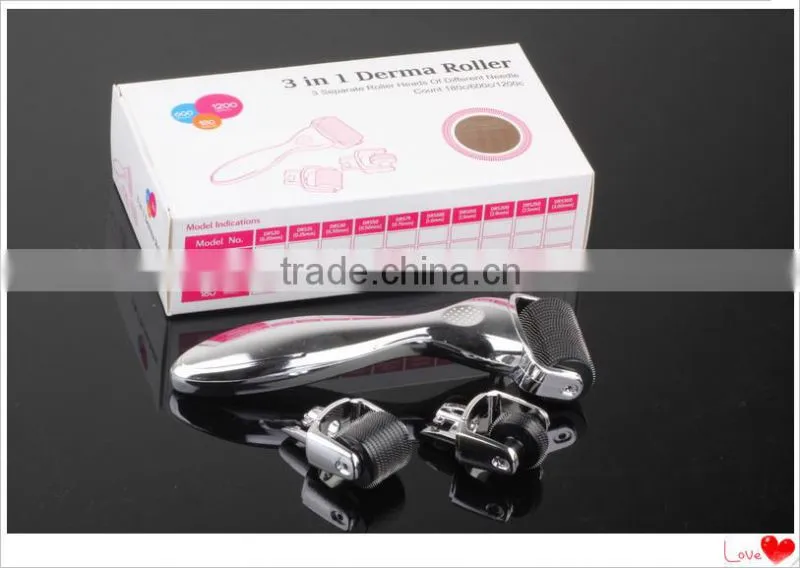 GTO original manufacture wholesale 3 in 1derma roller for eye, face and body use