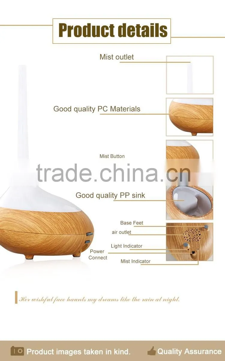 Tabletop / Portable Installation and Manual Humidity Control aroma diffuser ultrasonic