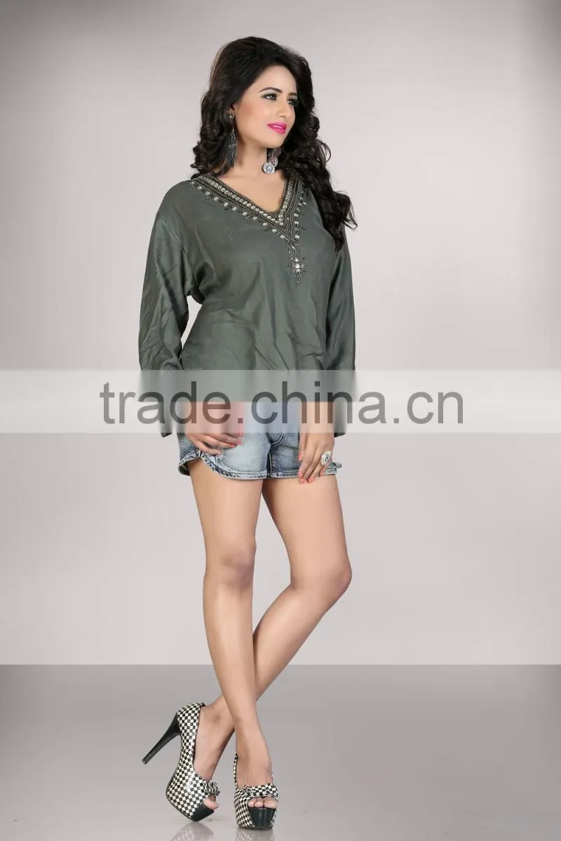 rayon Beading Kaftan