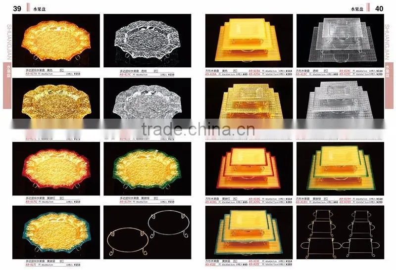 China reusable rectangle PC fruit plate